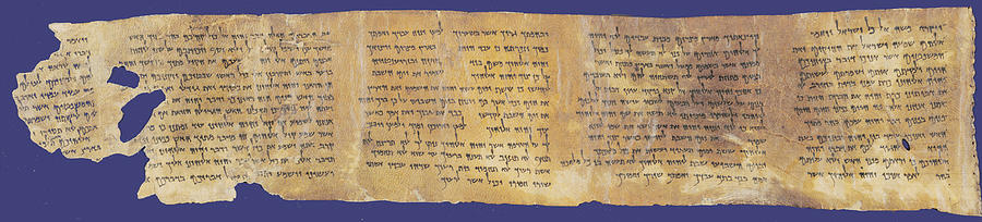 The Ten Commandments on the Dead Sea Scrolls Photograph by C H Apperson