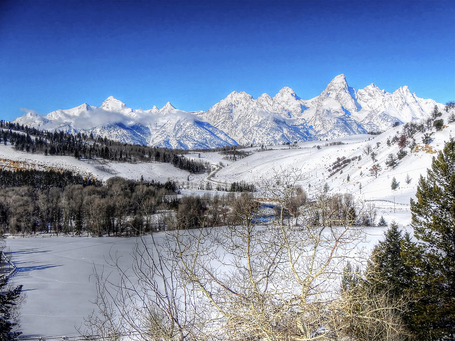 The Tetons from Gros Ventre Valley Photograph by Don Mercer