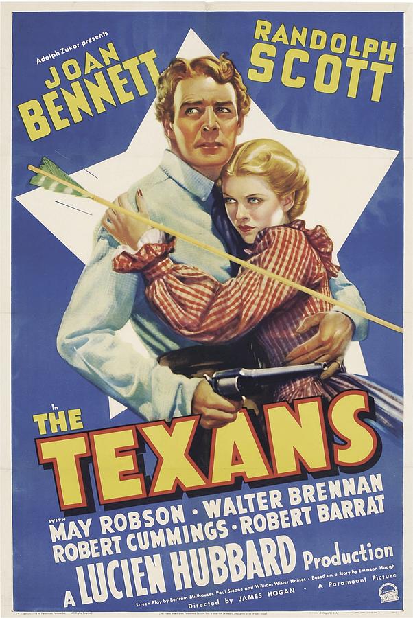 Movie Photograph - The Texans, Randolph Scott, Joan by Everett