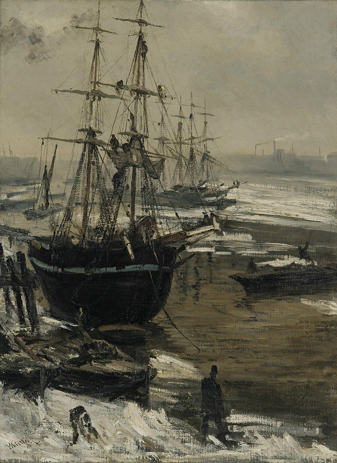 The Thames in Ice Painting by James Abbott McNeill Whistler