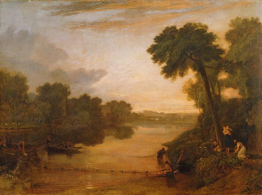Sunset Painting - The Thames near Windsor by Joseph Mallord William Turner