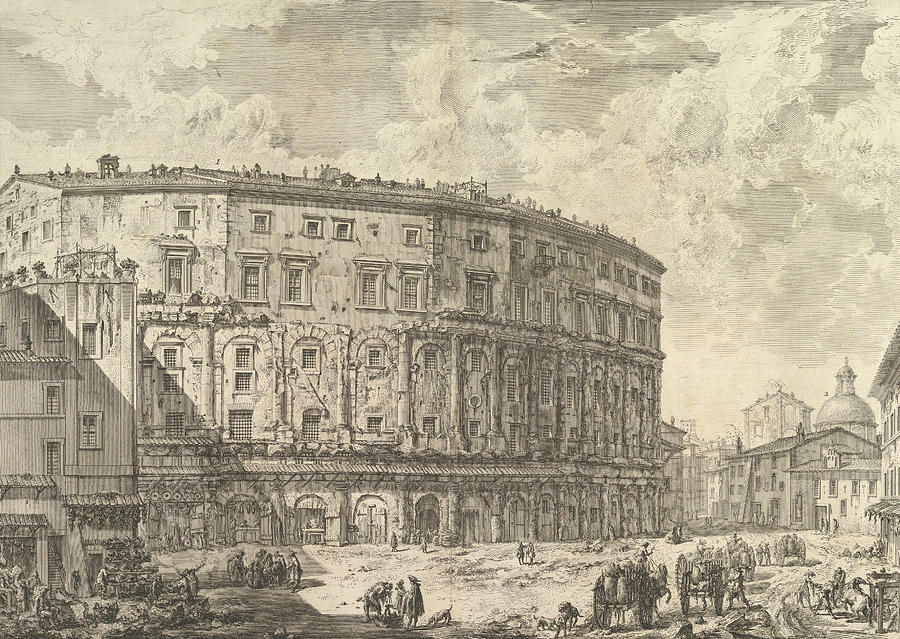 The Theatre of Marcellus Relief by Giovanni Battista Piranesi