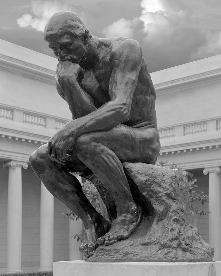 The Thinker Bronze Sculpture Auguste Rodin Legion of Honor San Francisco California 1 Photograph by Kathy Anselmo