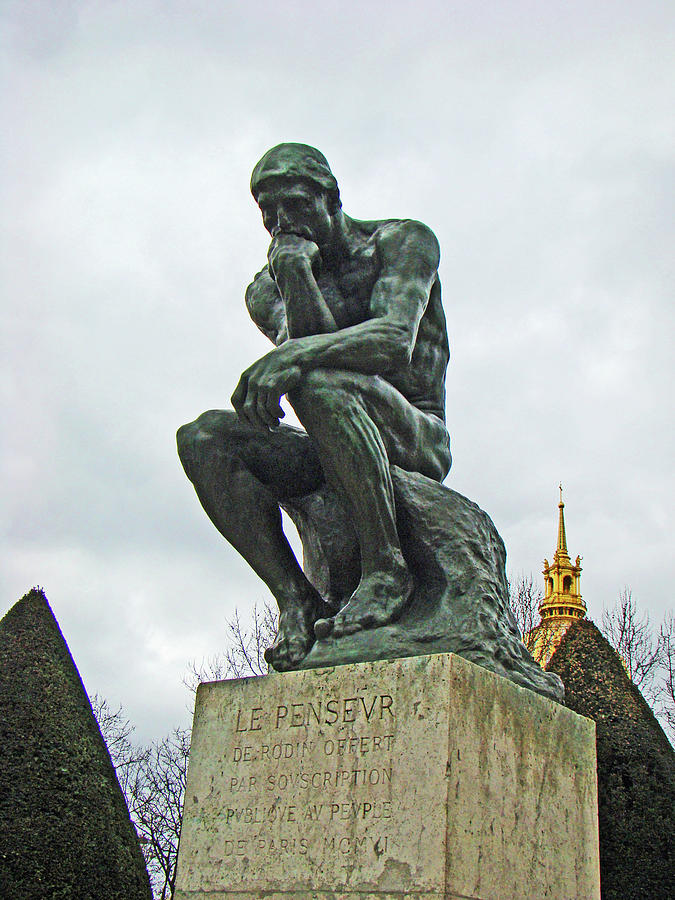 Paris Photograph - The Thinker by Rodin by Al Bourassa