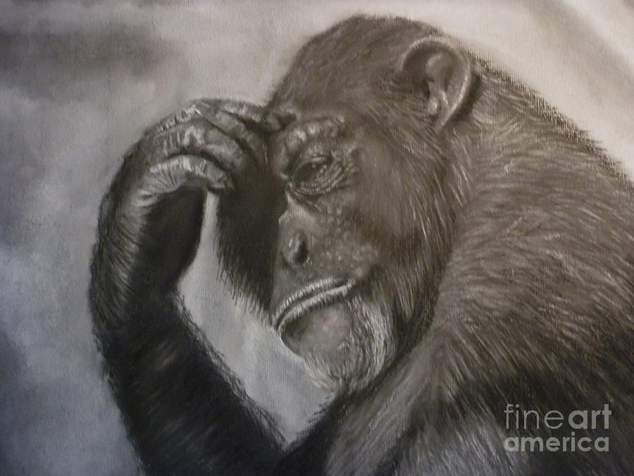 The Thinker Drawing by Paul Horton