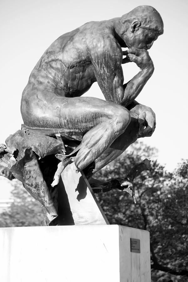 The Thinker vandalized Photograph by Valerie Collins