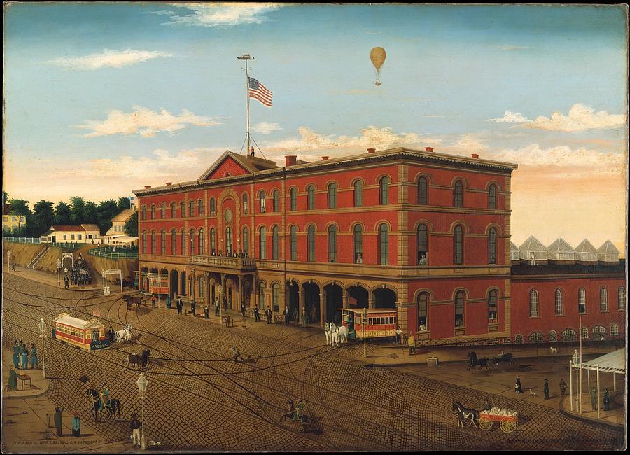 The Third Avenue Railroad Depot Painting by William H Schenck