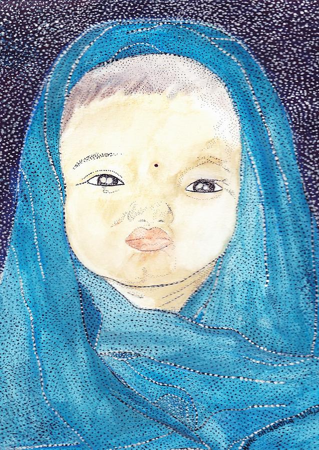 Enfant Painting - The THIRD EYE by Anne Bazabidila