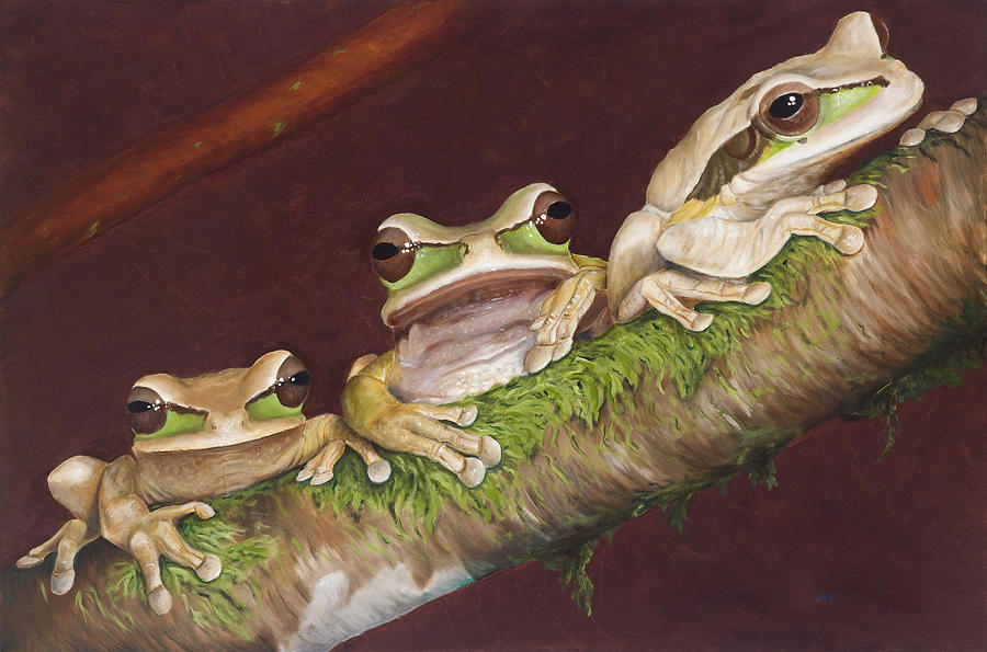 Nature Painting - The Three Amigos by Elizabeth Rieke Hefley