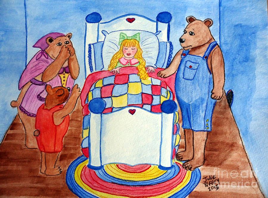 The Three Bears and Goldilocks Painting by Julie Brugh Riffey