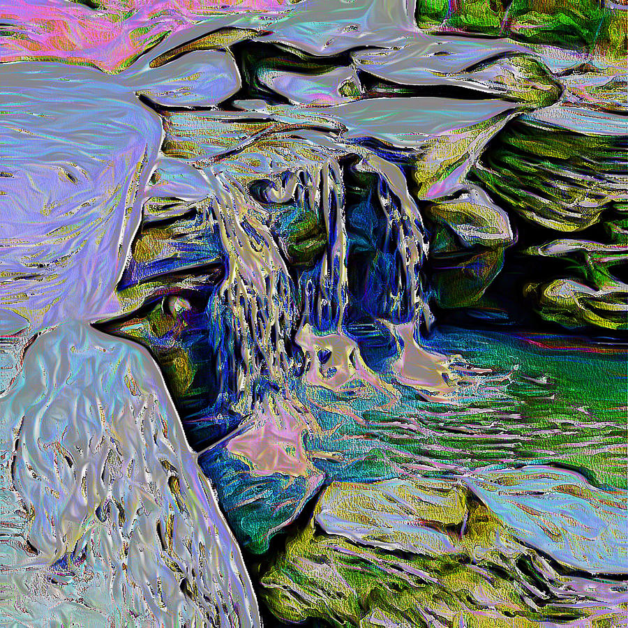Waterfall Digital Art - The Three Brothers Trilogy Vol 1 by Pamela Storch
