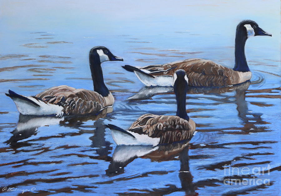 The Three Canadians Painting by Patty Strubinger - Fine Art America