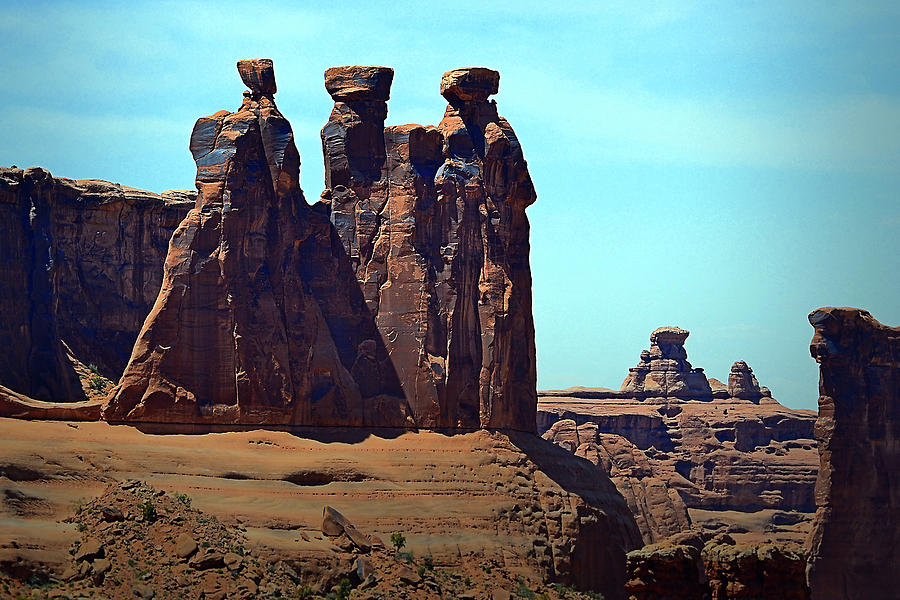 The Three Gossips in Arches National Park Photograph by Nadalyn Larsen