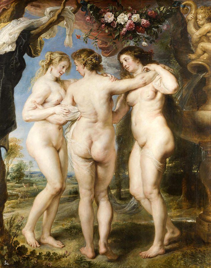 The Three Graces 2 Painting by Peter Paul Rubens