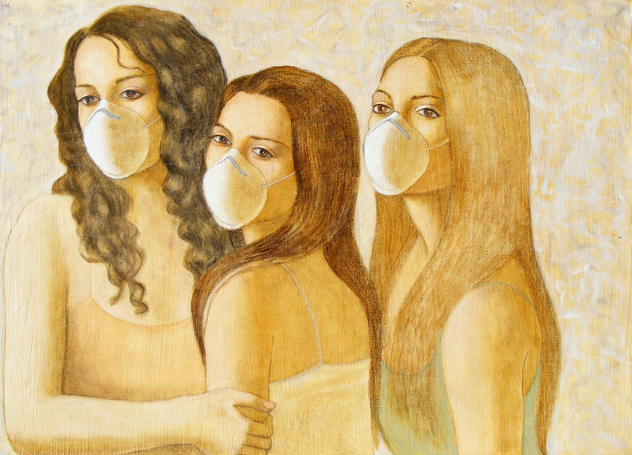 The Three Graces Painting by Andrea Vandoni