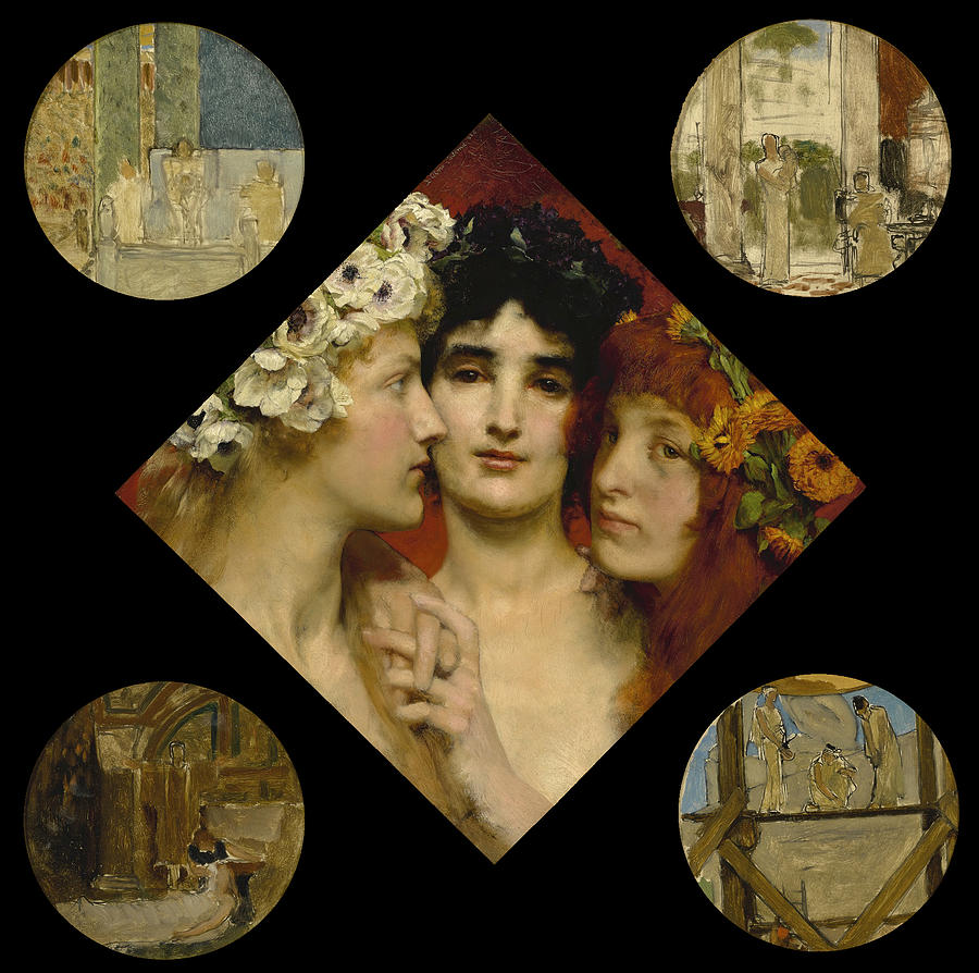 The Three Graces Painting by Lawrence Alma-Tadema