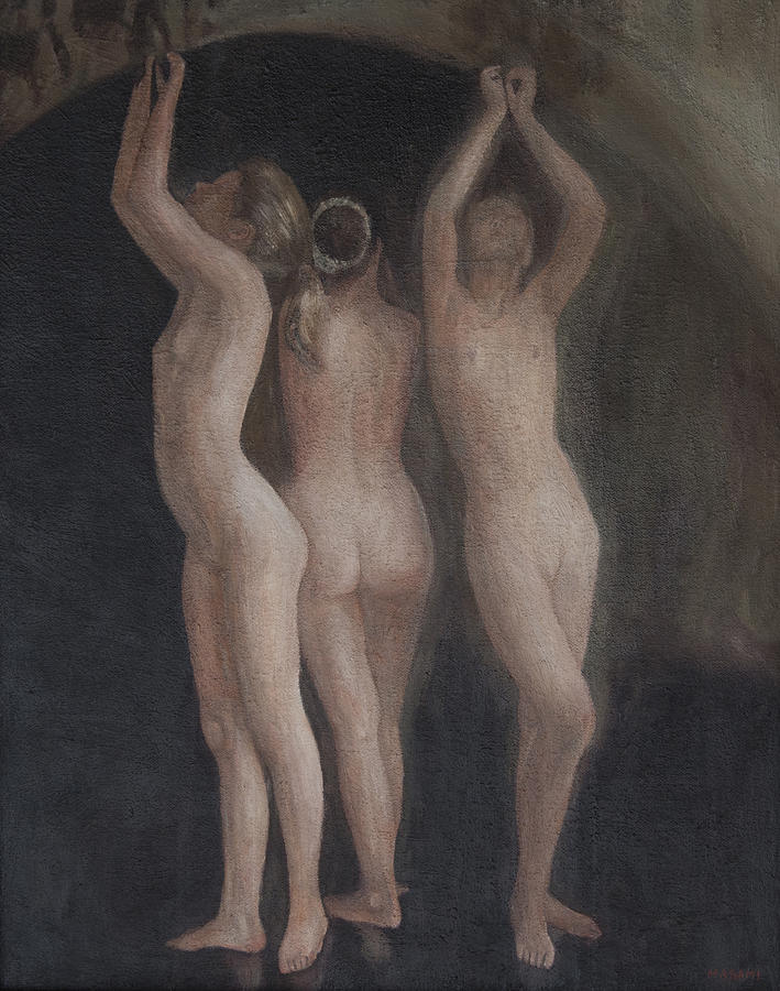The Three Nymphs Painting by Masami Iida