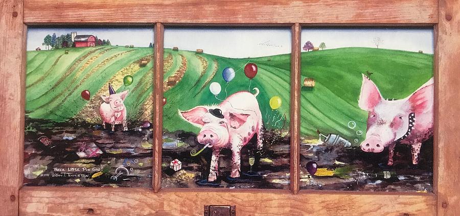 Pig Painting - The Three Pig Gig by William T Templeton
