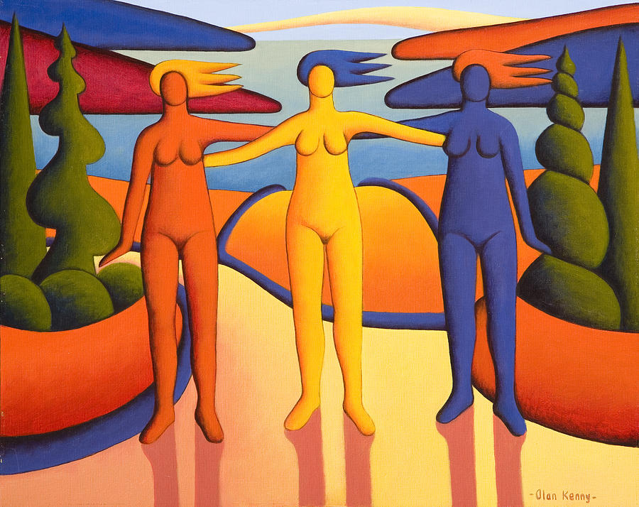 The Three Races Painting by Alan Kenny