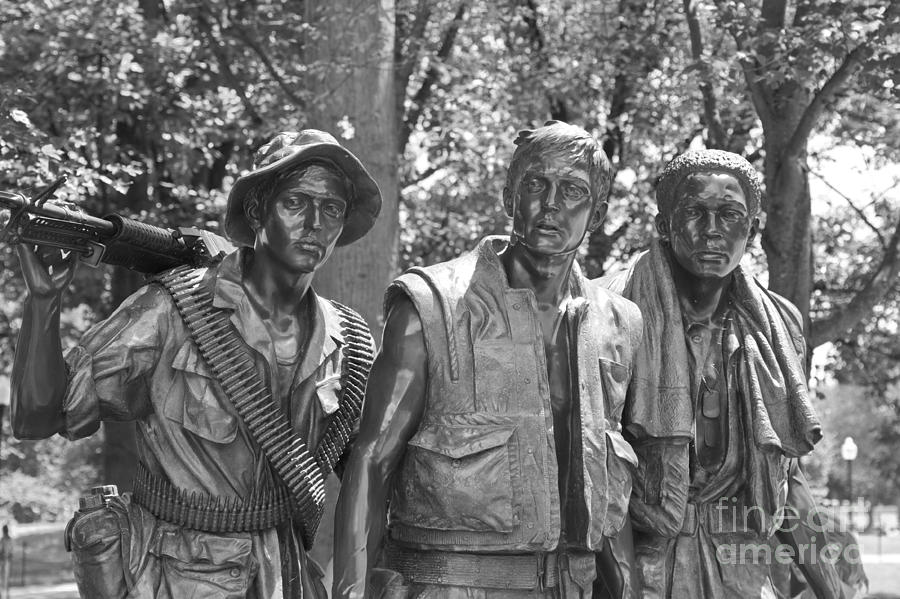 The Three Servicemen Photograph by Marcel J Goetz Sr