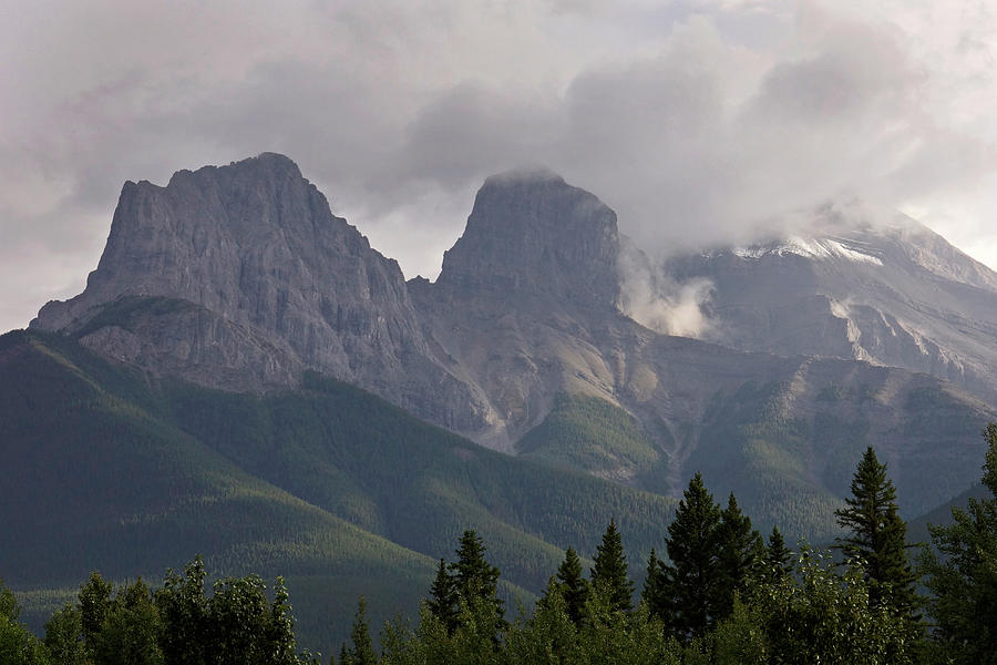Mountain Photograph - The Three Sisters by Inge Riis McDonald