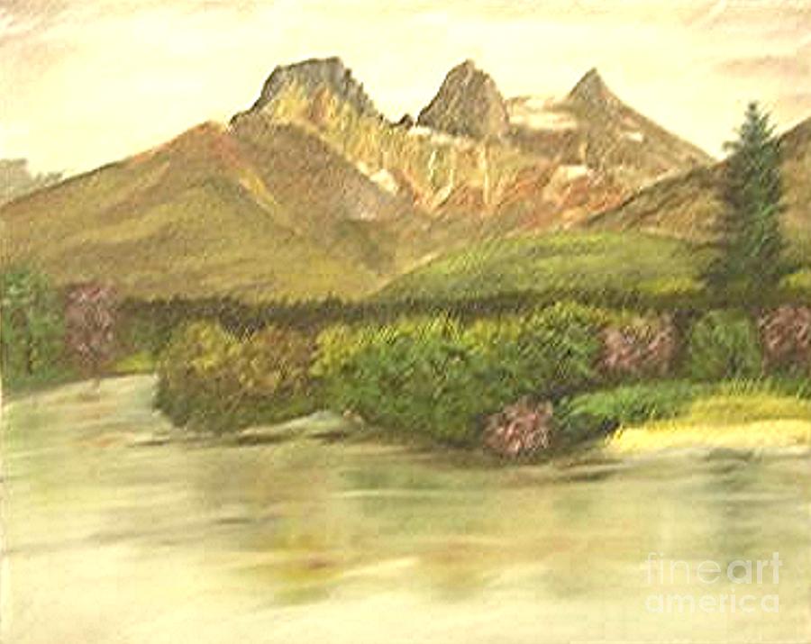 Lanscape Painting - The Three Sisters by Nicholas Minniti Lanscape Painting - The Three Sisters by Nicholas Minniti