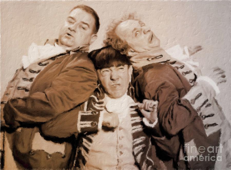 The Three Stooges Painting by Esoterica Art Agency