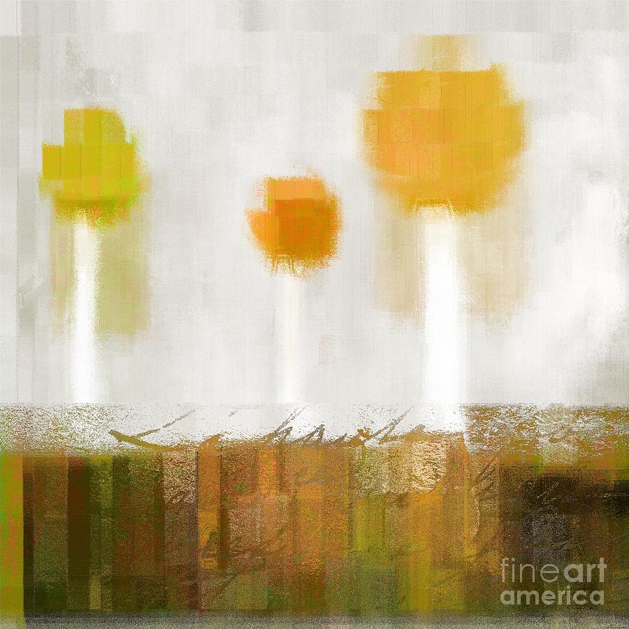 The Three Trees - 0304d Digital Art by Variance Collections