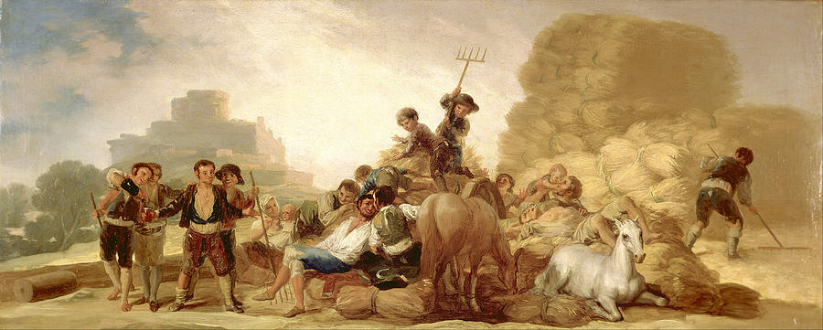 The Threshing Floor Painting by Francisco Goya
