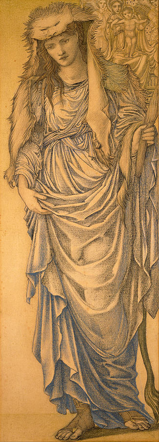 The Tiburtine Sibyl Drawing by Edward Burne-Jones