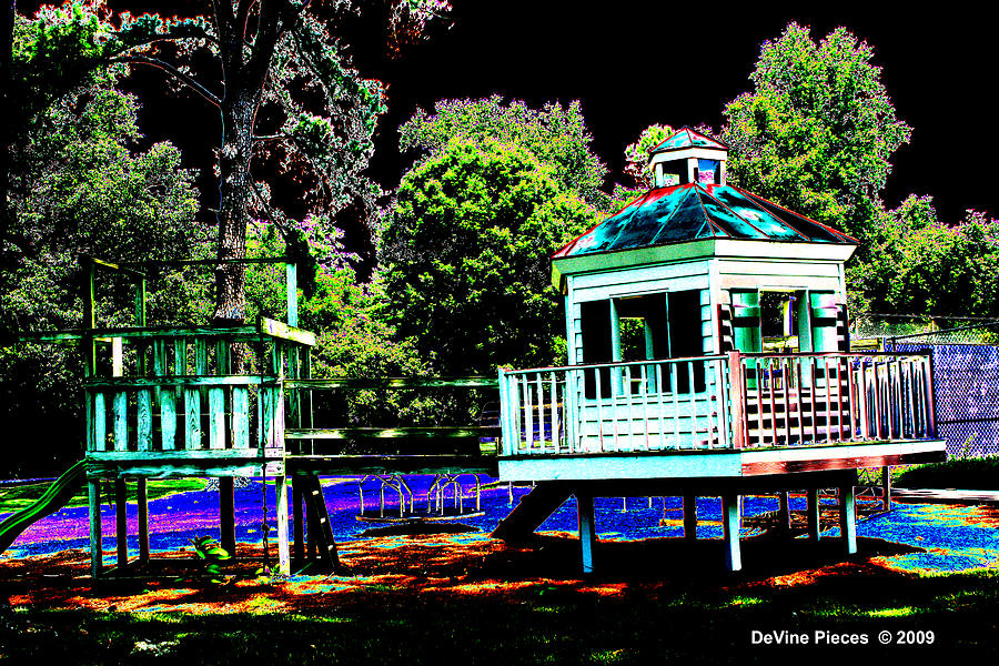 Lighthouse Photograph - The Tides Inn Playground by Trish Jenkins
