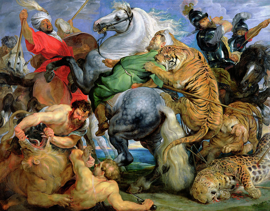 Peter Paul Rubens Painting - The Tiger Hunt by Peter Paul Rubens