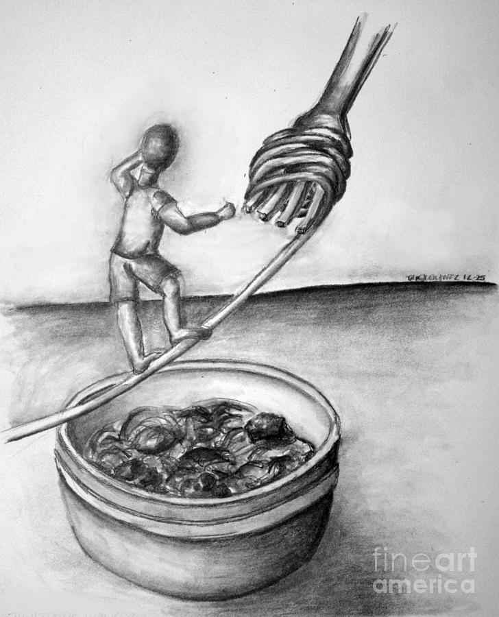 Tight Rope Drawing - The Tightrope by Tracy Glantz
