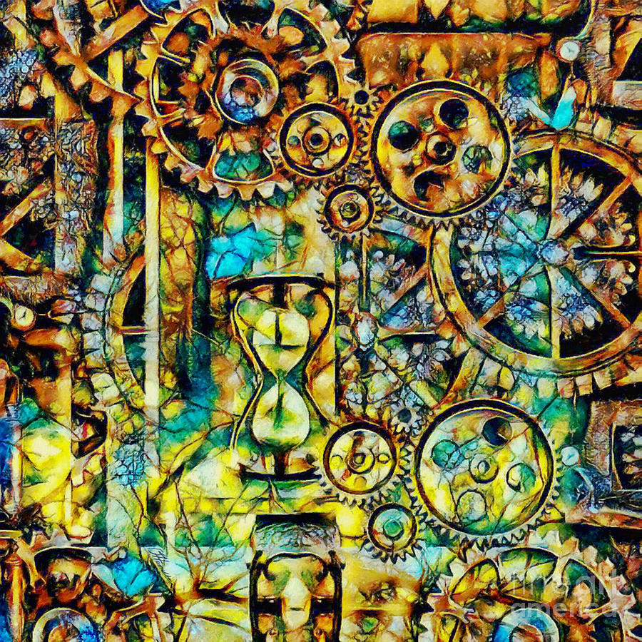 The Time Machine Mixed Media by Olga Hamilton - Pixels