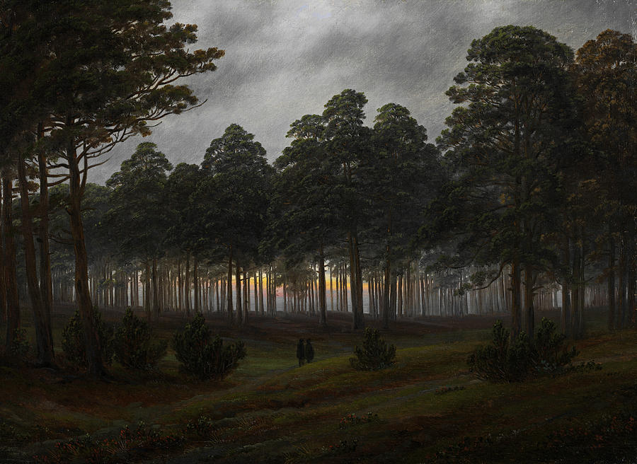 The Times of Day - The Evening Painting by Caspar David Friedrich