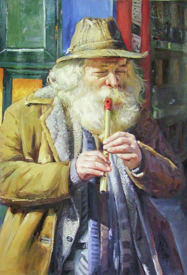 The Tin Whistle Painting by Conor McGuire