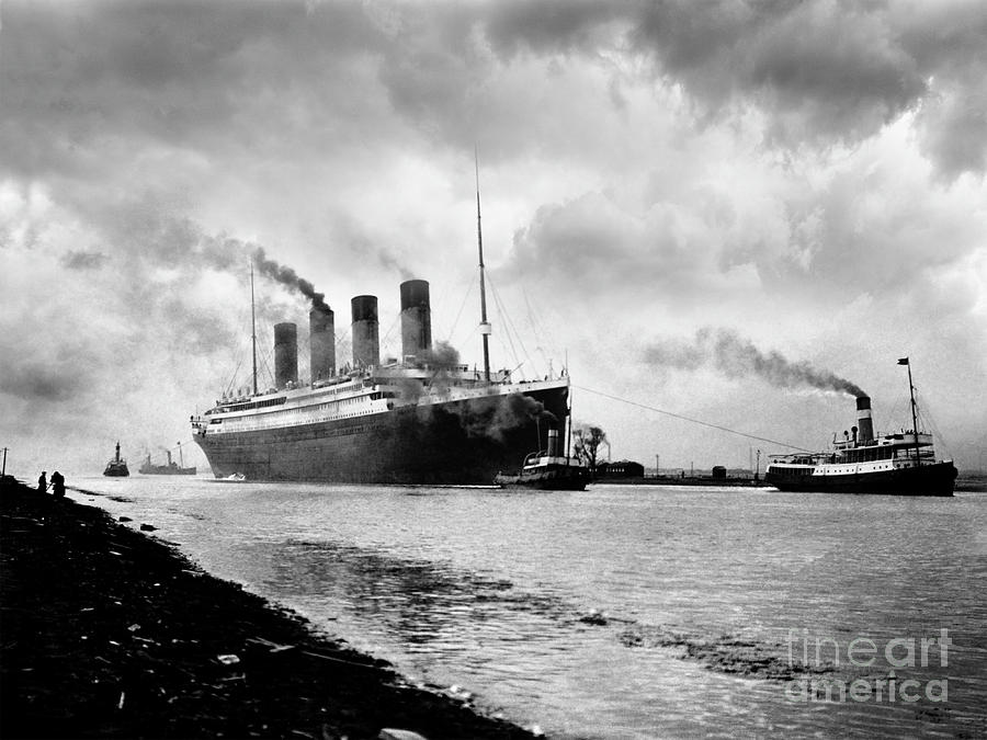 The Titanic being Towed Photograph by Jon Neidert