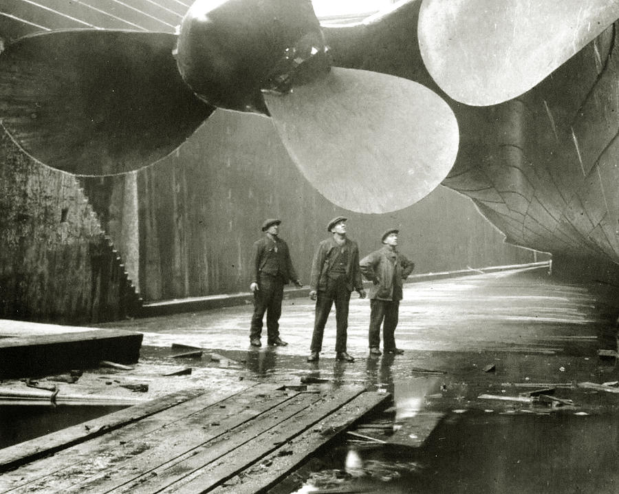 The Titanic's propellers in the Thompson Graving Dock in Belfast Photograph  by English School - Pixels