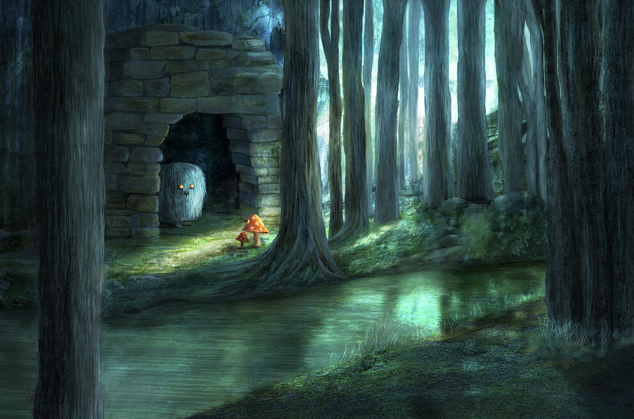 Fantasy Digital Art - The Toadstools by Catherine Swenson Fantasy Digital Art - The Toadstools by Catherine Swenson