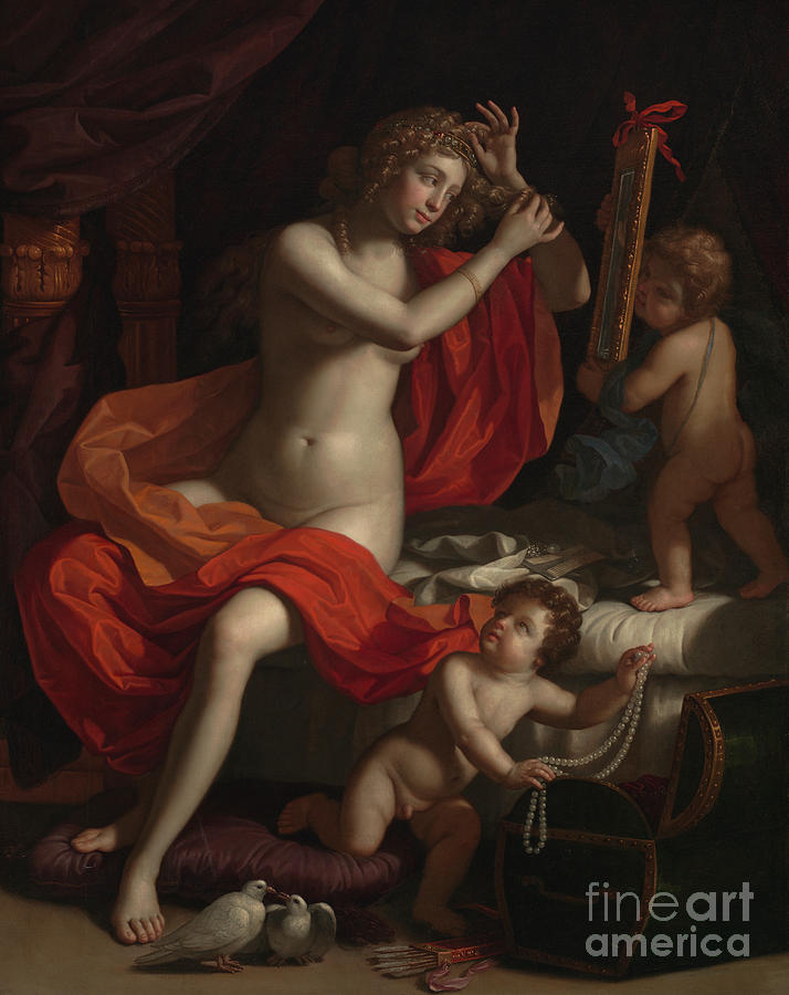 Nude Painting - The Toilette of Venus by Benedetto the Younger Gennari