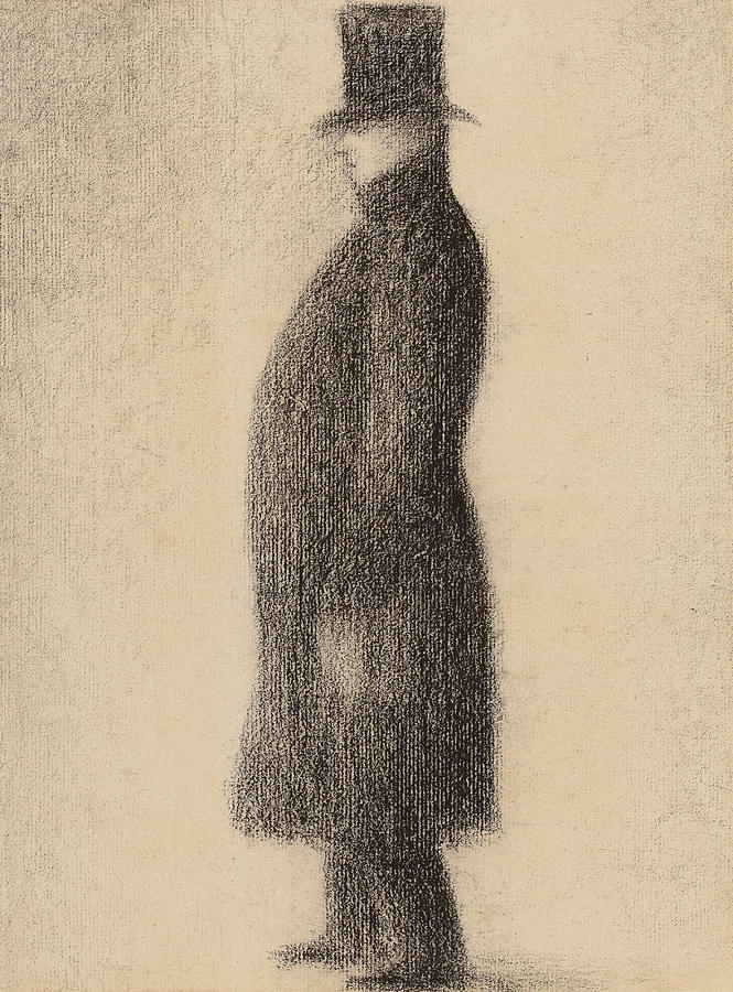 The top hat Drawing by Georges Pierre Seurat