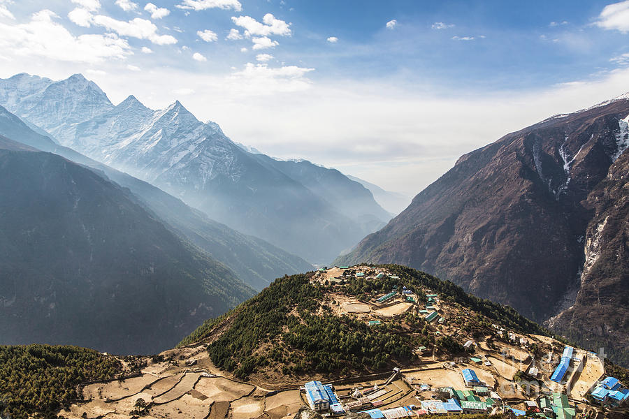 The top of the Namche bazaar in Nepal Photograph by Didier Marti