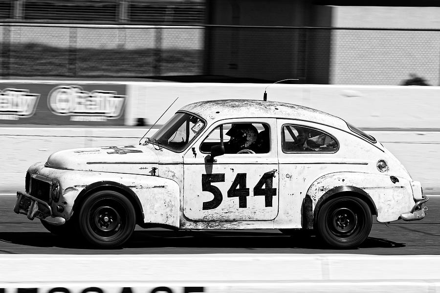 The Tortoise -- 1963 Volvo PV544 at the 24 Hours of LeMons Race, Sonoma California Photograph by Darin Volpe