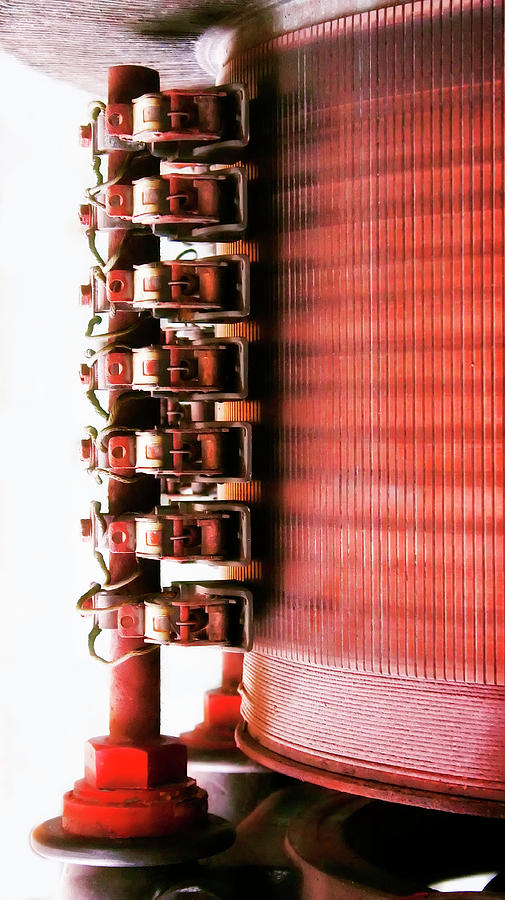 Red coil electric Motor Photograph by Micah Offman