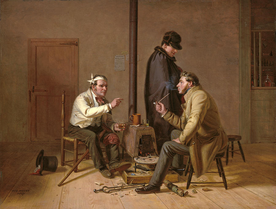 Winter Painting - The Tough Story. Scene in a Country Tavern by William Sidney Mount