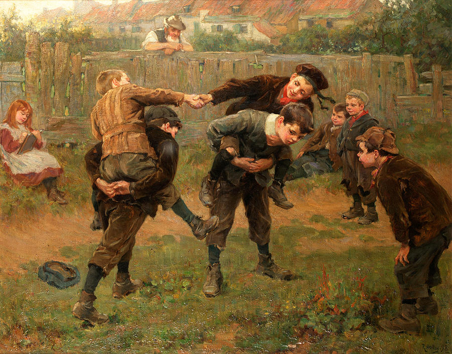 The Tournament Painting by Ralph Hedley