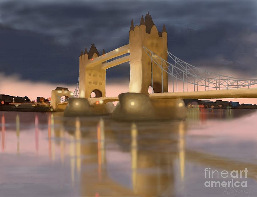 London Digital Art - The Tower Bridge by Alexander Sydney