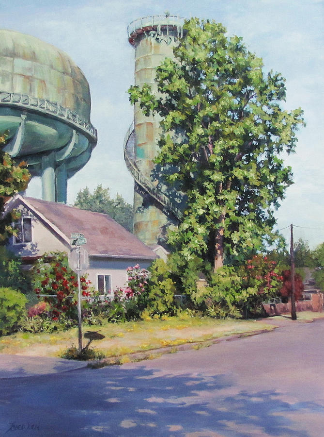 Portland Painting - The Tower by Karen Ilari