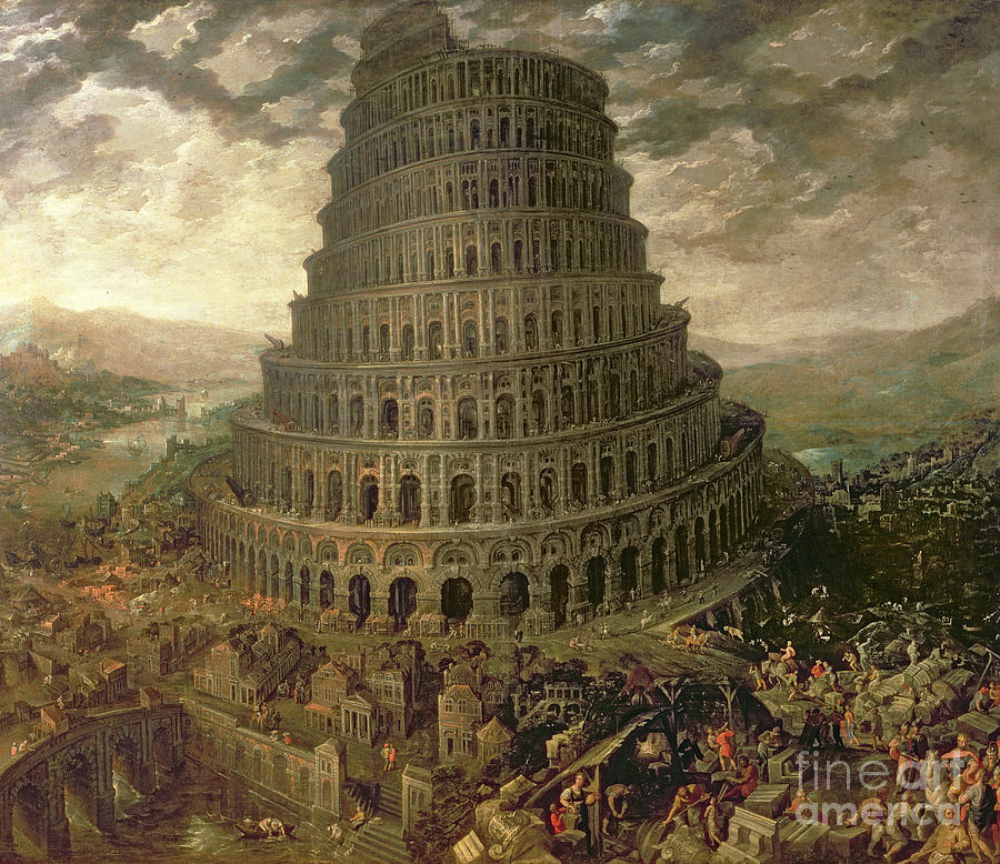 Architecture Painting - The Tower of Babel by Tobias Verhaecht