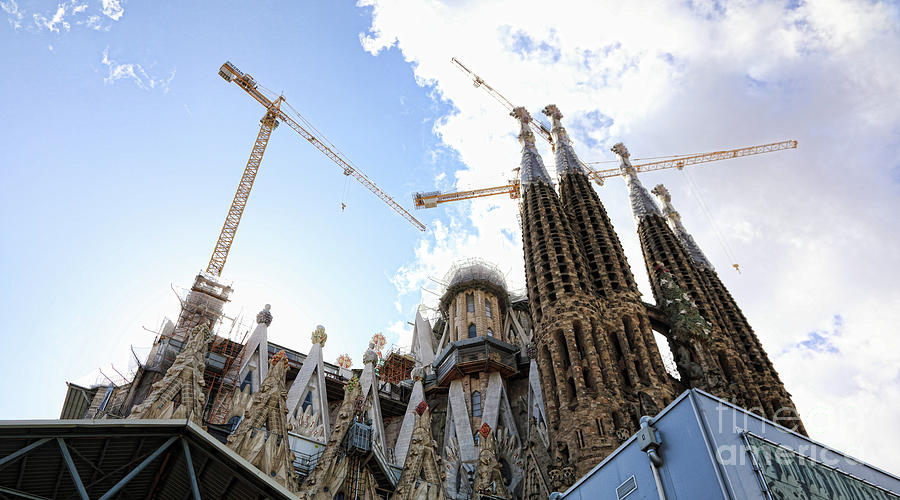 The Towers Color Gaudis La Sagrada Familia Spain  Photograph by Chuck Kuhn